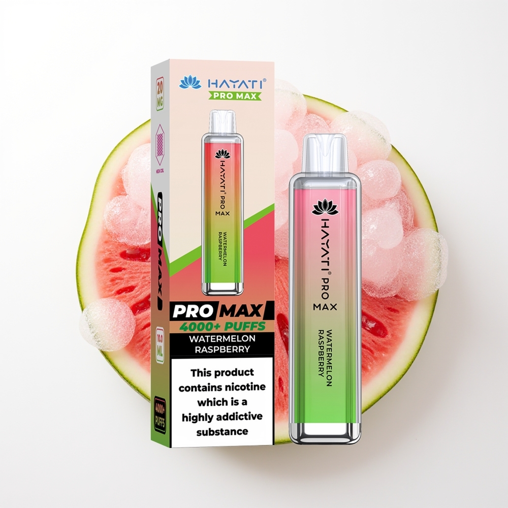 Hayati Pro Max 4000 Iesūkšanas Arbūzu Aveņu 2ml 10ml Automātiska Uzpilde 1400mAh Akumulators 2% 5% Nikotīns