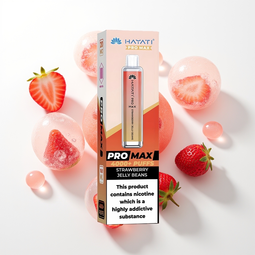 Hayati Pro Max 4000 Iesūkieni Zemeņu Želejas Pupiņas 2ml TPD 1400mAh