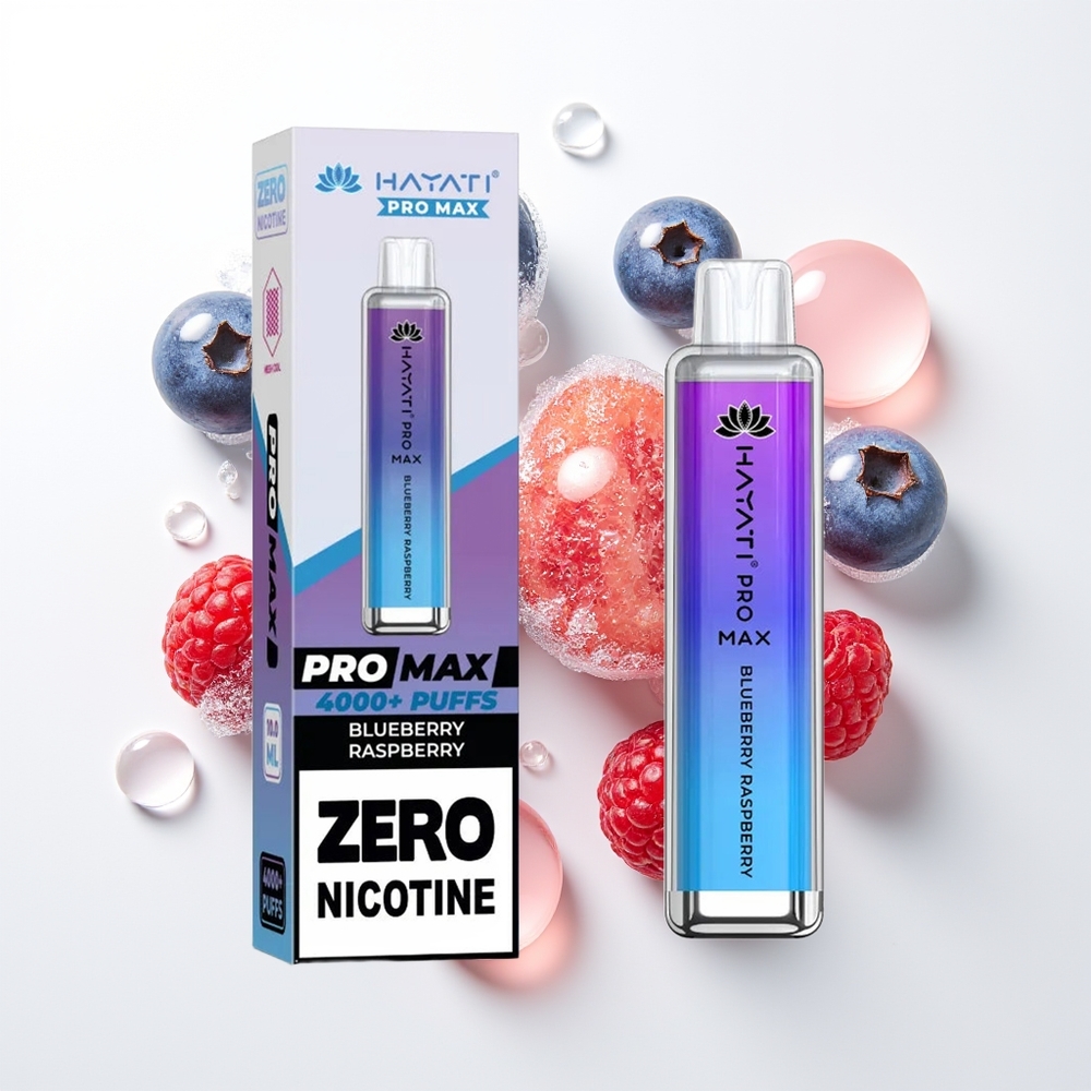 Hayati Pro Max 4000 Pūšu Izdzēšamais Veips Mellenes-Aveņu Gaismas Crystal ar 1400mAh Akumulatoru un 2ml Tvertni