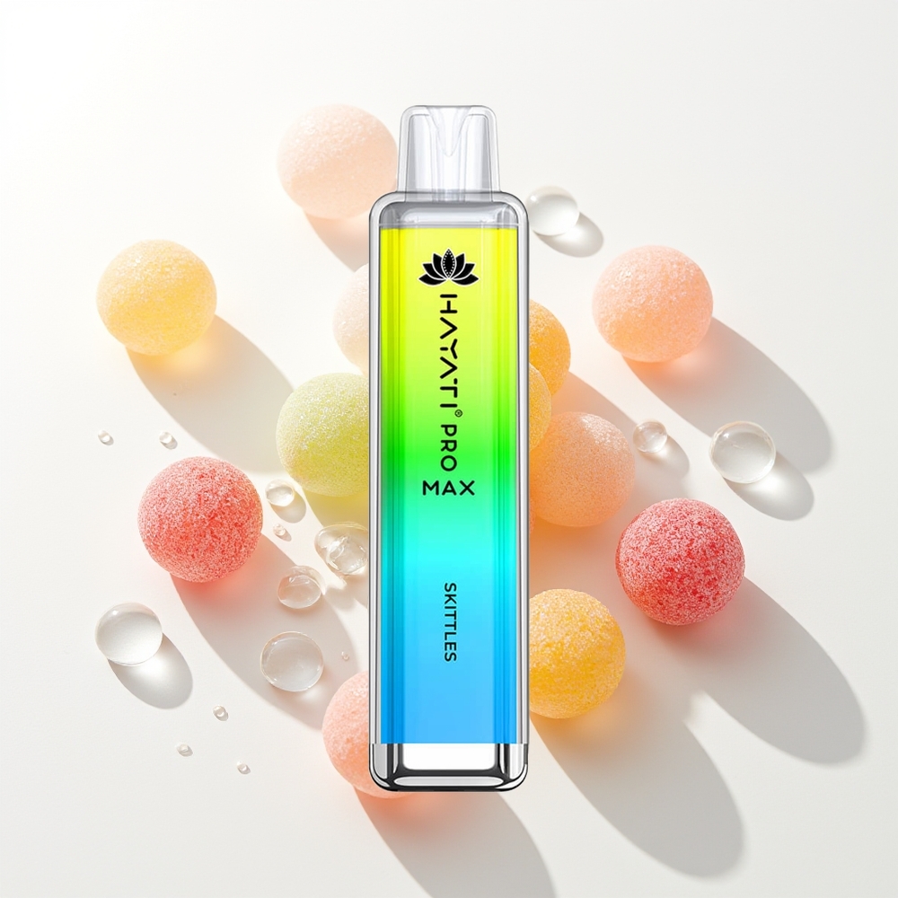 Hayati Pro Max 4000 Pūšu Izmetamais Veips Skittles (2ml tvertne 10ml automātiska pildīšana 1400mAh akumulators 2%/5% nikotīna)