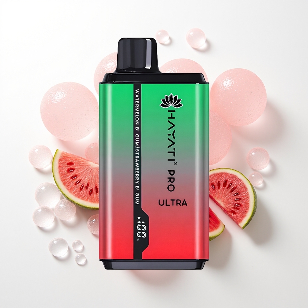 Hayati Pro Ultra 15000 Pūšu Arbūzu Burbuļgumam Zemeņu Burbuļgumam