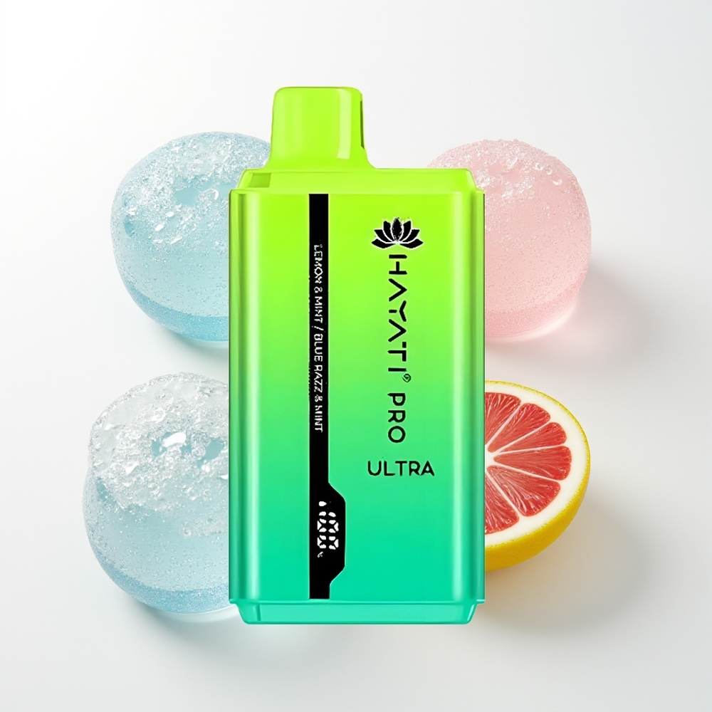 Hayati Pro Ultra 15000 Pūšu Citrons & Mētra Zilā Aveņu & Mētra