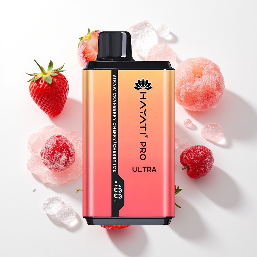 Hayati Pro Ultra 15000 Pūšu Zemeņu Brūļu Ķiršu Ledus Dispozitīvais Vape