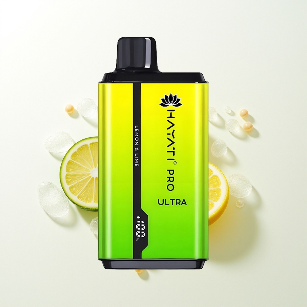 Hayati Pro Ultra 15000 Puffs Dispozablais Tornado Citrons & Laima