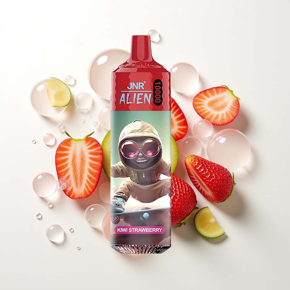 JNR Alien 10000 Pūšu Vienreizējās Lietošanas Vape Ķīvi Zemeņu RGB Gaismas 850mAh 20ml