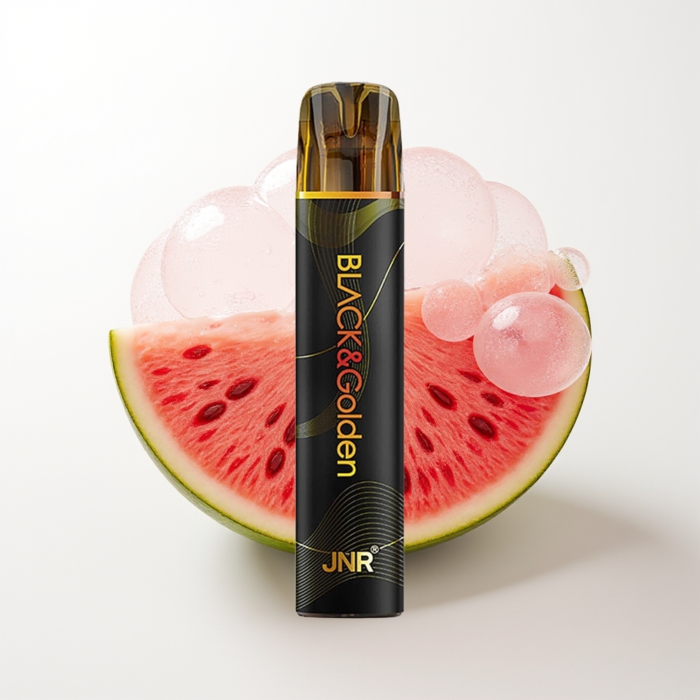 JNR Black&Golden 800 Pūšieni Vienreizējās Lietošanas Vape Arbūzu Burbuļu Gumija 550mAh 2ml 2% Nikotīns TPD