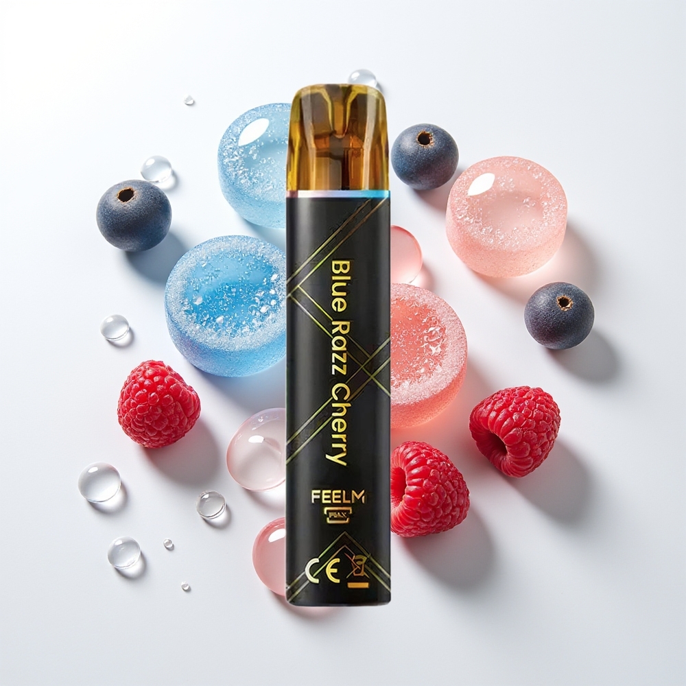 JNR Black&Golden 800 Pūšu Vienreizējās Lietošanas Vape Zilā Aveņķirša