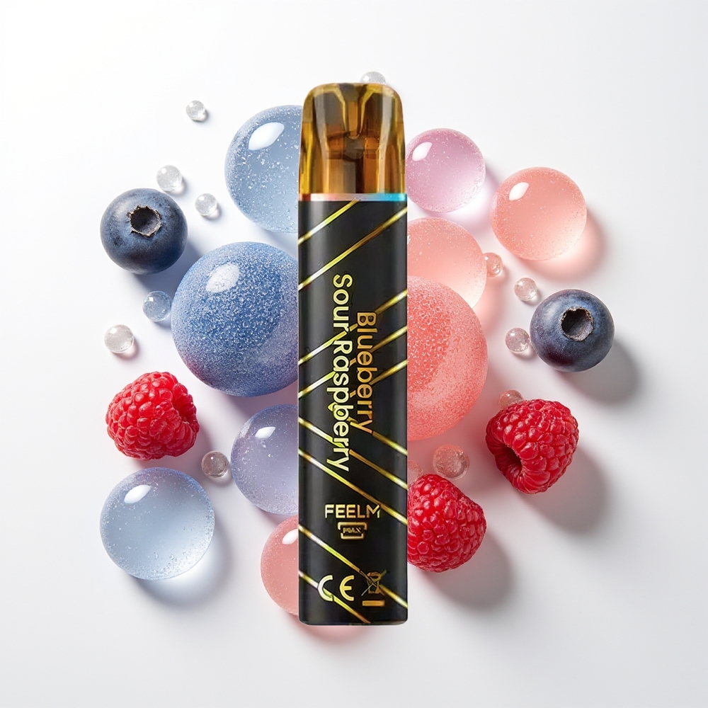 JNR Black&Golden 800 Pūšu Vienreizējās Lietošanas Vape Zilā Persīte Skābā Aveņa 550mAh 2ml 2% Nicotine TPD