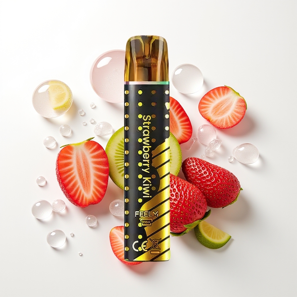 JNR Black&Golden 800 Puffs Vienreizējās Lietošanas Vape Zemeņu Kiwi 550mAh 2ml 2% Nikotīns