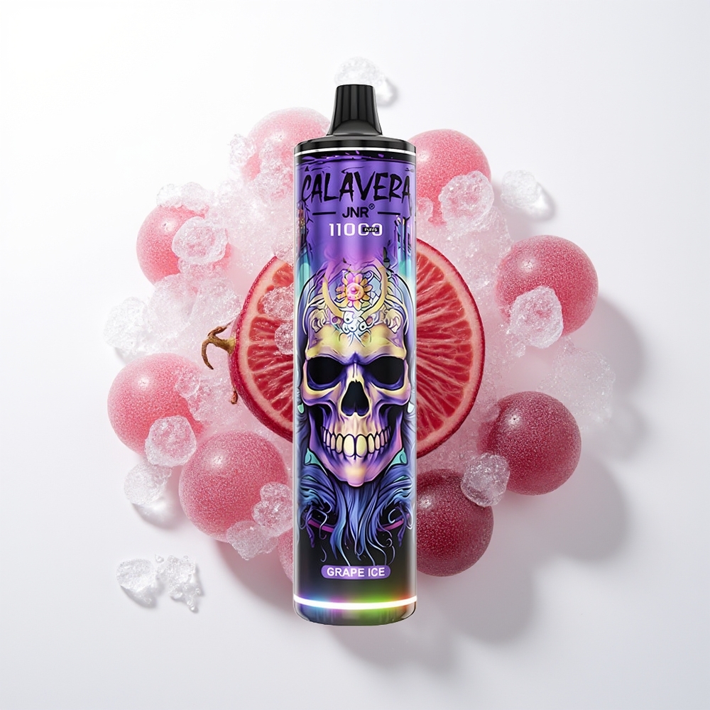 JNR Calavera 11000 Pūšu Vienreizējās Lietošanas Vape Vīnogu Ledus ar Type-C, 850mAh, 21ml, 1.0ohm