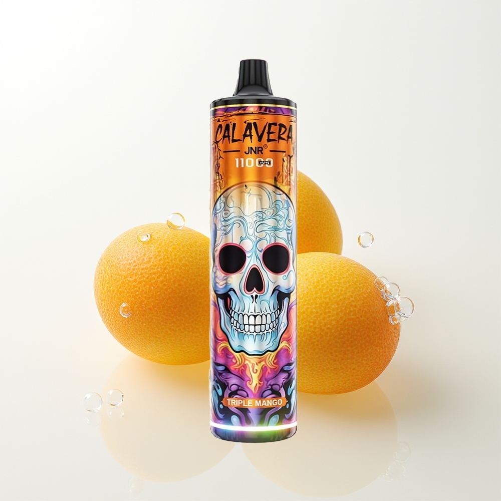 JNR Calavera 11000 Puffs Disposable Triple Mangos (Type-C, 850mAh, 21ml, 1.0ohm Mesh) 0%/2%/5% Nikotīns