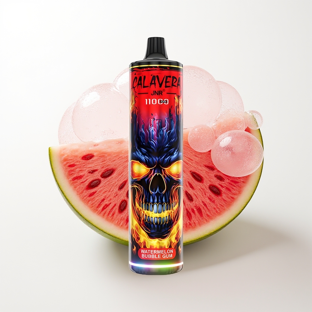 JNR Calavera 11000 Puffs Izkliedējamais Veips Arbūzu Sviesta Gumijas (Type-C, 850mAh, 21ml, 1.0ohm)