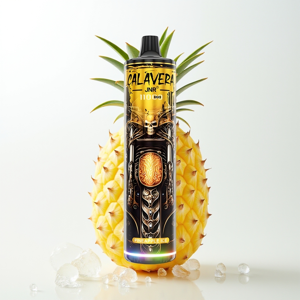 JNR Calavera 11000 Puffs Vienreizējās Lietošanas Vape Ananāsu Ledus ar Type-C, 850mAh, 21ml, 1.0ohm Mesh Coil, 0%/2%/5% Nikotīns