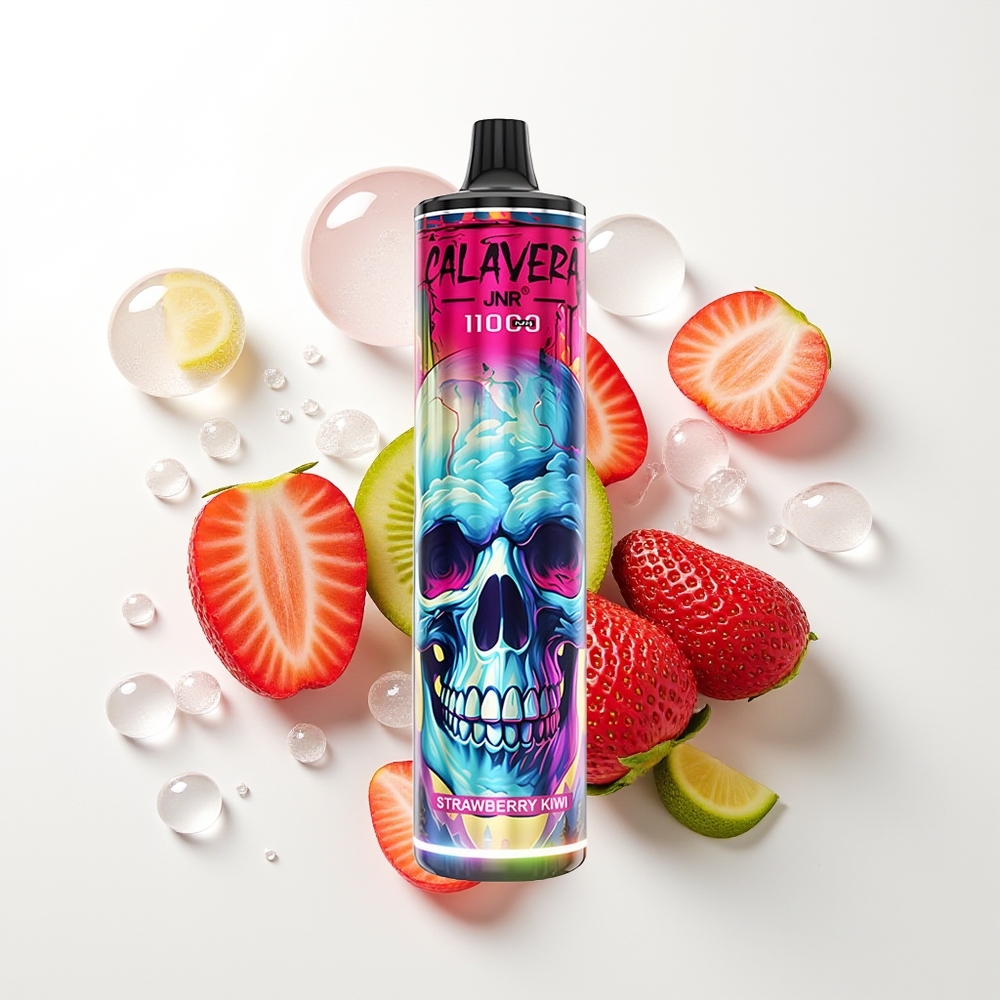 JNR Calavera 11000 Puffs Vienreizējās Lietošanas Vape Zemeņu Kiwi ar Type-C, 850mAh, 21ml, 1.0ohm