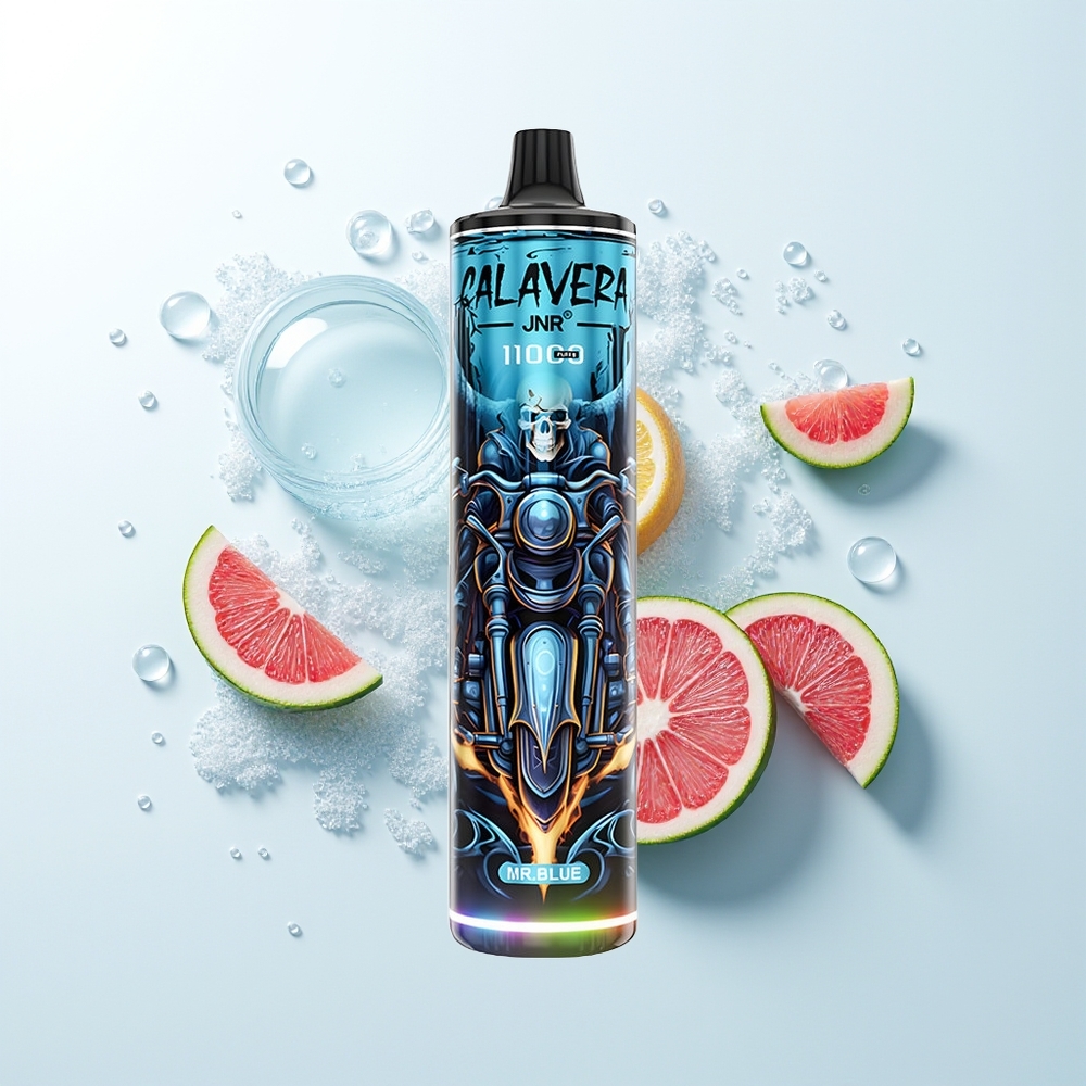 JNR Calavera 11000 Puffu Vienreizējās Lietošanas Vape Mēļais (Type-C, 850mAh, 21ml, 1.0Ω)