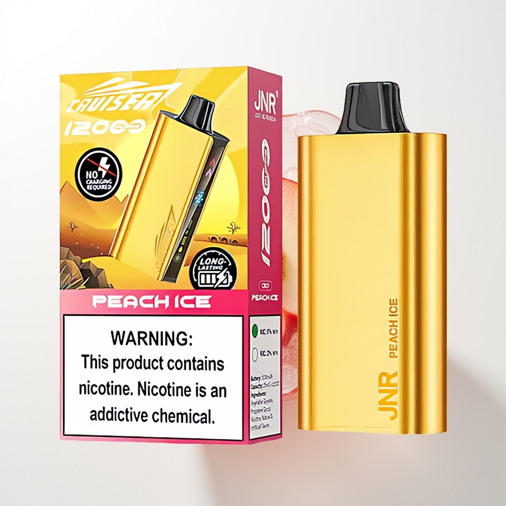 JNR Cruiser 12000 Pūšanas Bezmaksas Izmetamais Veips Persiku Ledus 3500 mAh 25ml 1.2Ω Dual Mesh Animācijas Ekrāns Pilns-Metāls Alumīnijs