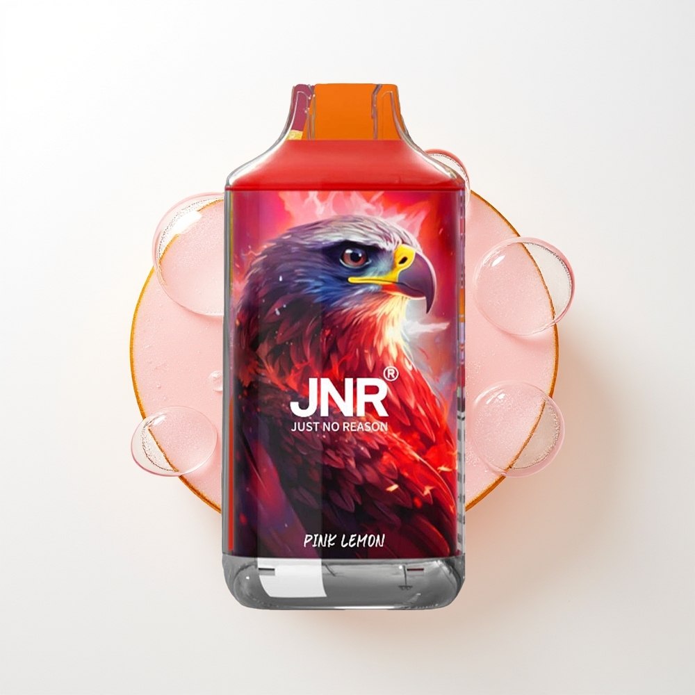 JNR Falcon 16000 Pūšu Rozā Citrons Vienreizējās Lietošanas Vape 850mAh 22ml Dual Mesh Coil Type C & Lightning Smart LED 0% 2%