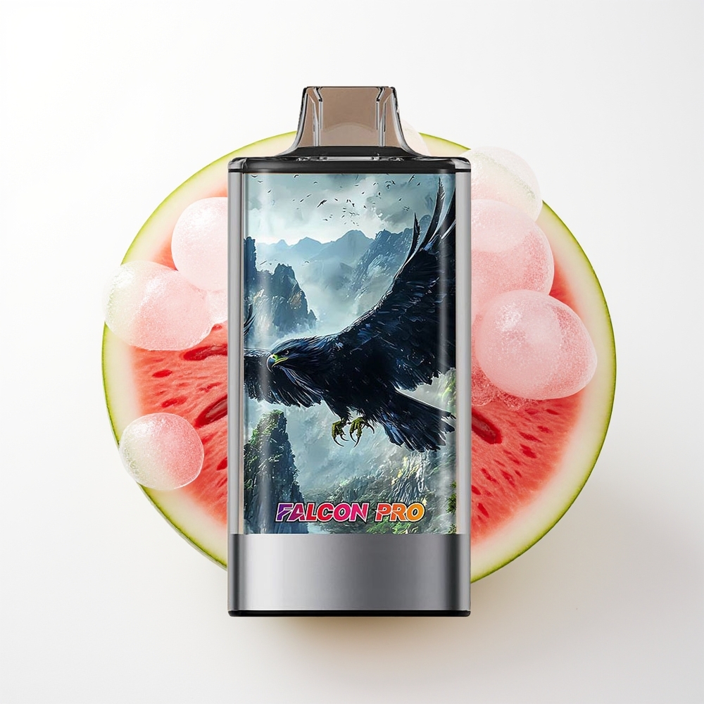 JNR Falcon Pro 28000 Izdzēšamais Veips Arbūzs Sūkļa Gumija 30ml 950mAh 5% Nikotīns Displejs Dvīņu Režģis USB-C MTL