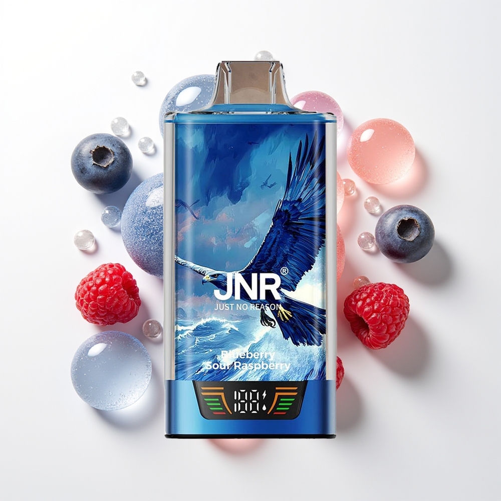 JNR Falcon Pro 28000 Izmēģināmais Vape Zilā Ķirše Skābā Aveņu 30ml 950mAh 5% Nicotīna MTL