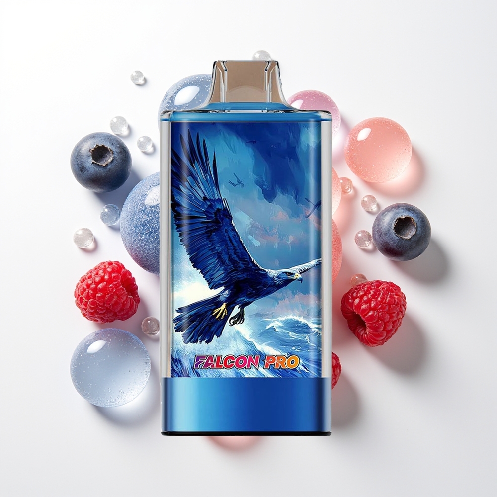 JNR Falcon Pro 28000 Izmēģināmais Vape Zilā Ķirše Skābā Aveņu 30ml 950mAh 5% Nicotīna MTL