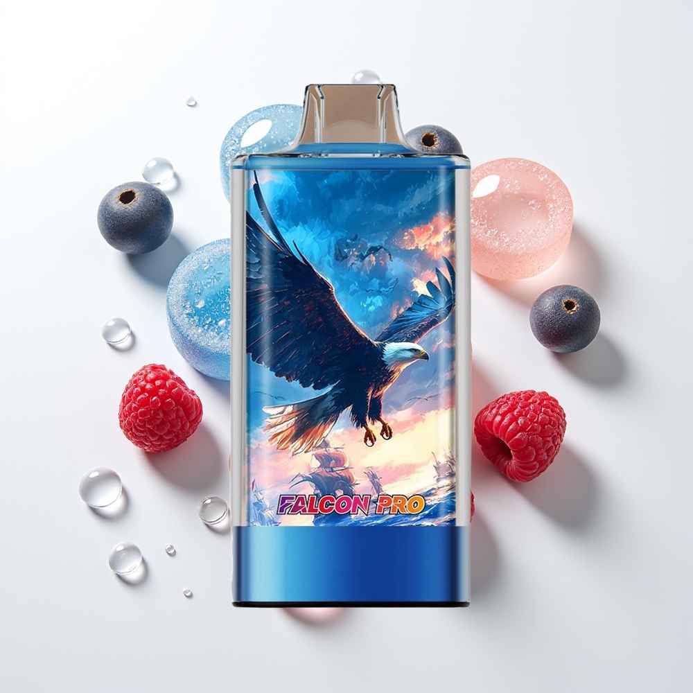 JNR Falcon Pro 28000 Vienreizējās Lietošanas Vape Zilā Aveņu Ķiršu 30ml 950mAh 5% Nikotīns