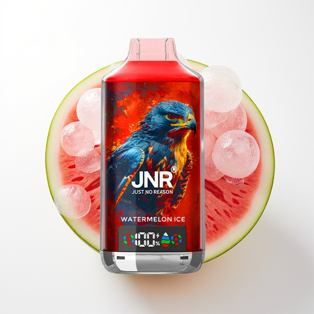 JNR Falcon X 18000 Pūšanas Vienreizējās Lietošanas Vape Arbūzu Ledus ar 750mAh, 24ml, Dual Mesh Coil & Dual Core, Digitālais Displejs, Type-C Quick Charge, Nikotīns 0%,2%,5%