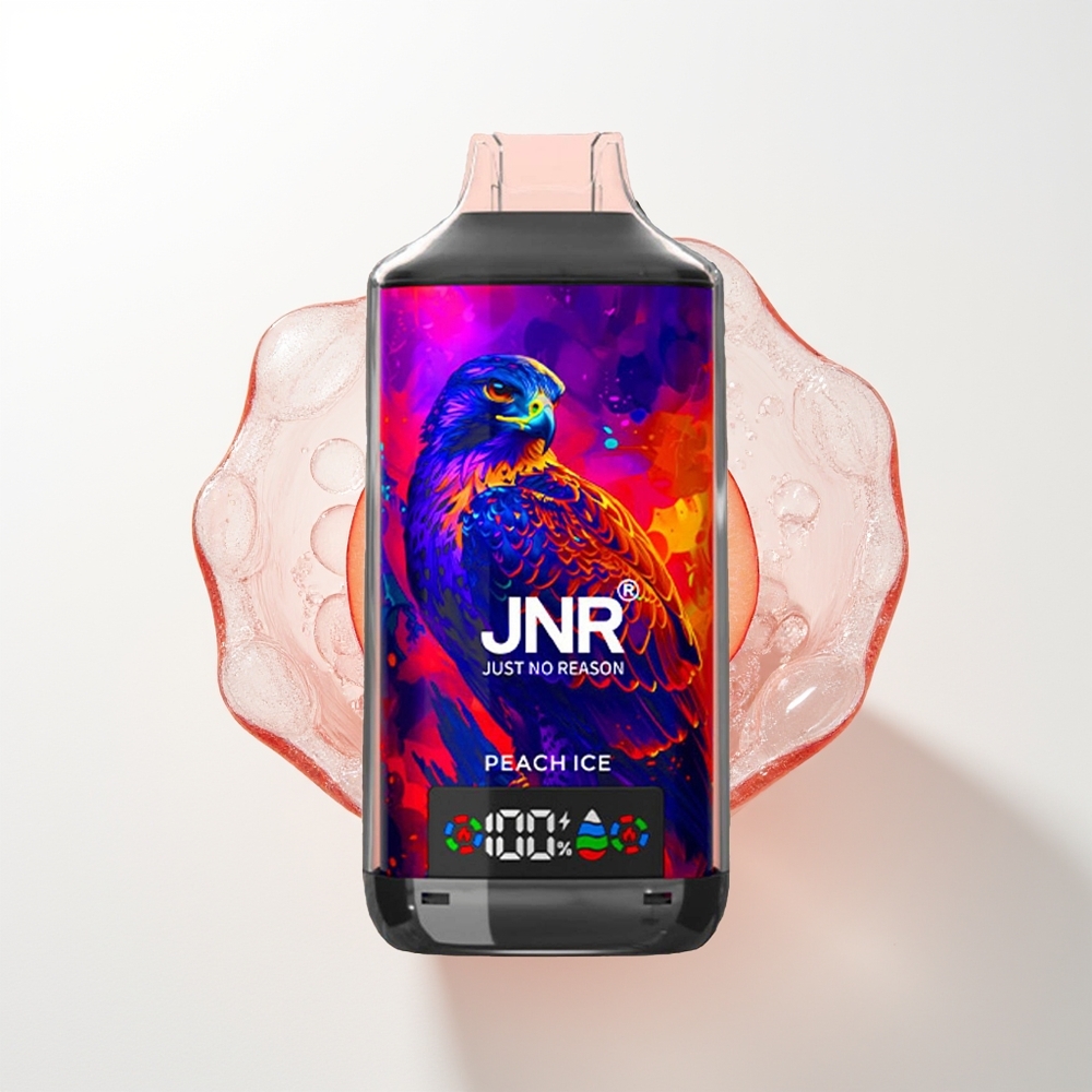 JNR Falcon X 18000 Pūšu Divkāršs Režģis Digitālais Displejs Type-C Persiku Ledus Dispozitīvs Vape