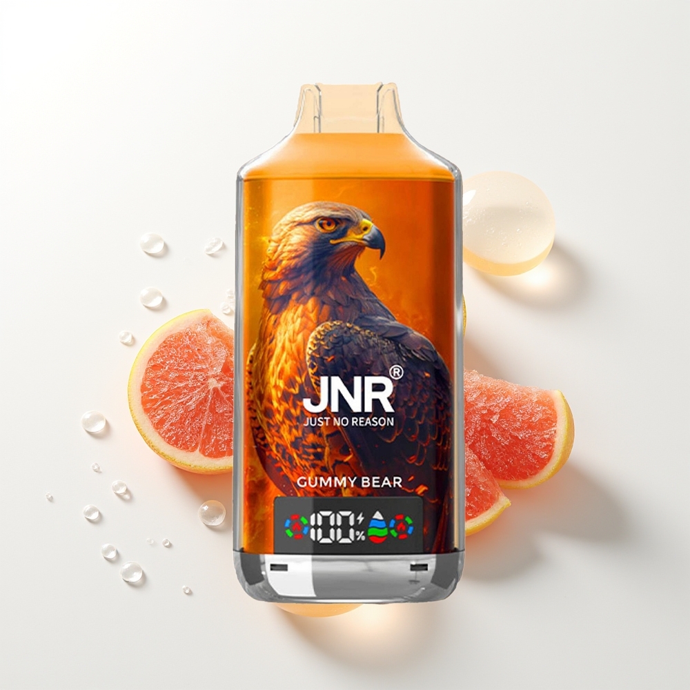 JNR Falcon X 18000 Pūšu Gumiņlāču Vienreizējās Lietošanas Vape ar 750mAh Akumulatoru, 24ml EŠķidruma, Dual Mesh Coil & Dual Core, Digitālais Displejs, Type-C Ātrās Uzlādes, Nicotīna Saturs 0%,2%,5%