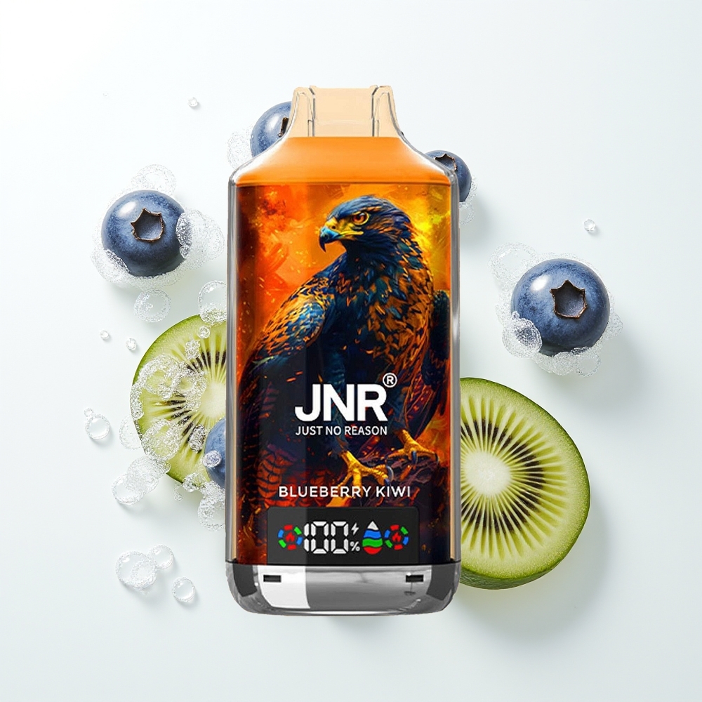 JNR Falcon X 18000 Pūšu Vienreizējās Lietošanas Vape Zilene-Apelsīns 750mAh 24ml Dual Mesh Coil Digital Display Type-C 0% 2% 5%
