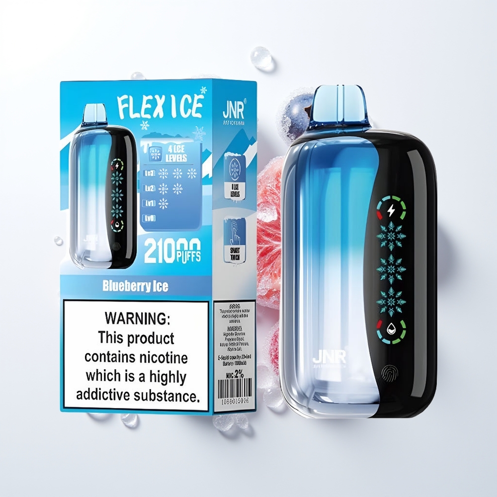 JNR Flex Ice 21000 Puffs Izmērāmais Airflow Aukstā Zemenīšu Ledus Vienreizējās Lietošanas Vape
