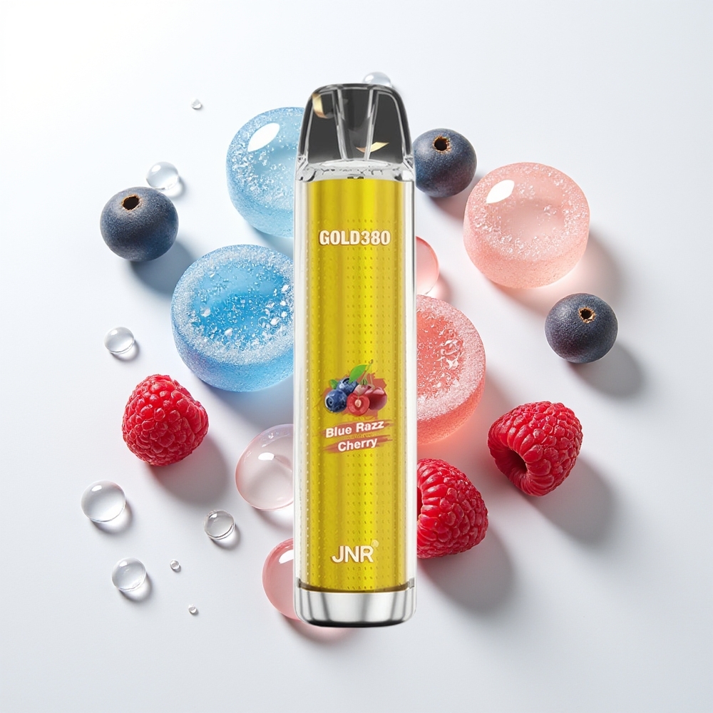 JNR Glod380 6000 Iesūkumi Vienreizējās Lietošanas Vape Zilā Aveņu Ķiršu 1500mAh 1.0ohm 13ml