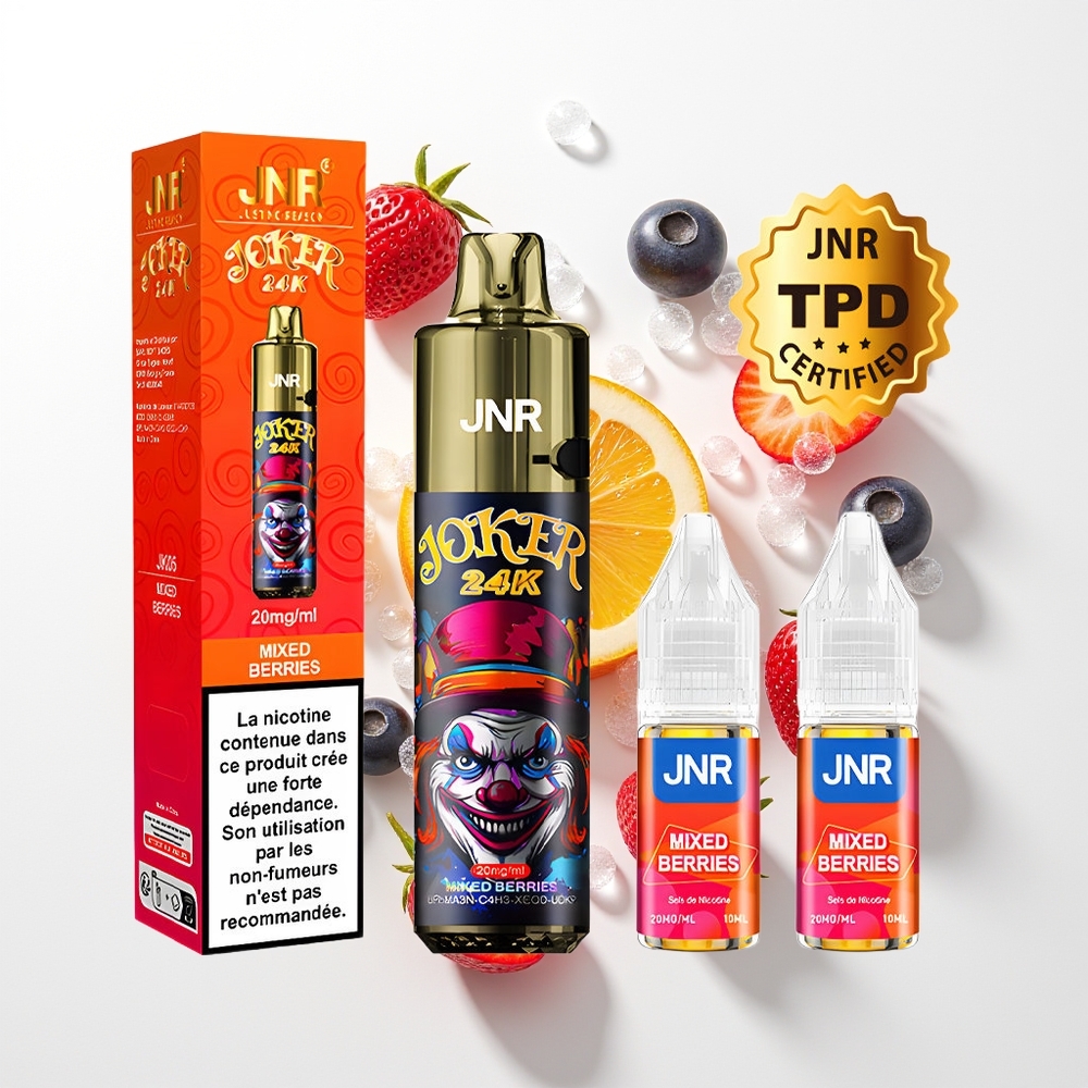 JNR Joker 24000 Pūšu Jauktogas Vienreizējās Lietošanas Vape 2+10ml Uzpildāma Pods 800mAh Akumulators Type-C Uzlāde 2% Nikotīna