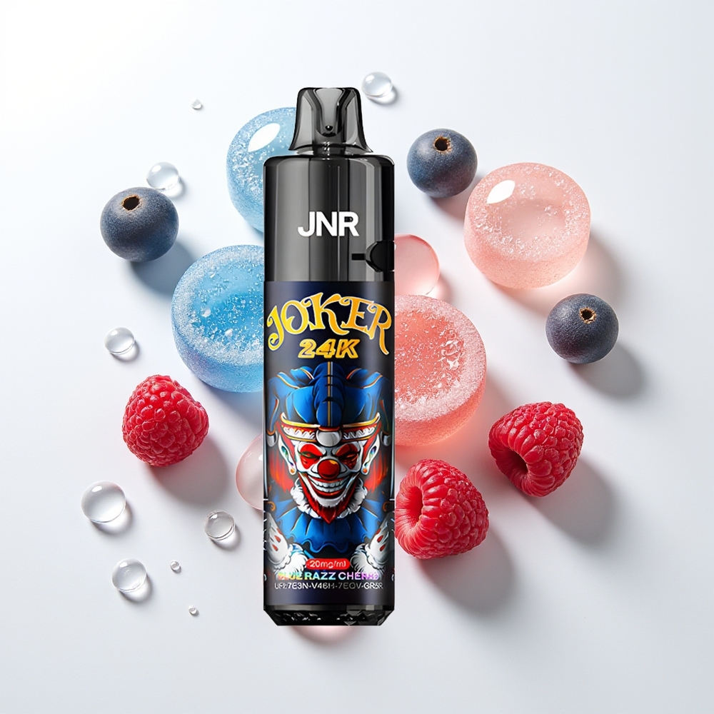 JNR Joker 24000 Pūšu Saldie Ķiršu Zilā Aveņu Vienreizējās Lietošanas Vape 2+10ml 800mAh 2% Nikotīna