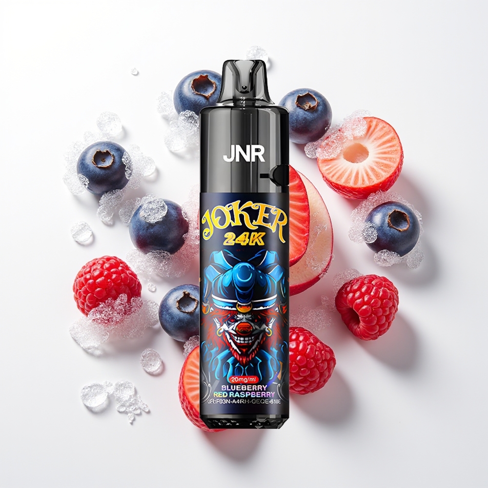 JNR Joker 24000 Pūšu Vienreizējās Lietošanas Vape Zilenes Sarkanais Aveņu 2+10ml Pārlejams Pods 800mAh 2% Nikotīns