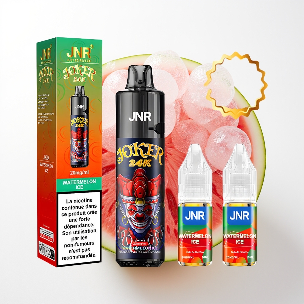 JNR Joker 24K Pūšu Vienreizējās Lietošanas Vape Arbūza Ledus 2+10ml Uzpildāma Pod 800mAh 2% Nikotīns