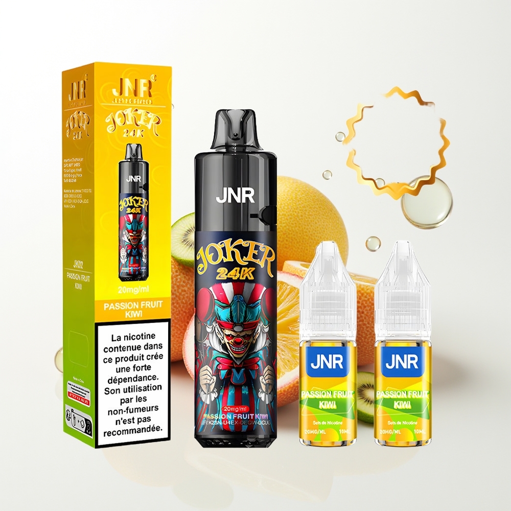 JNR Joker 24K Puffu Vienreizējās Lietošanas Vape Pasijas Augļu Kivi 2+10ml Pārlejams Pods 800mAh