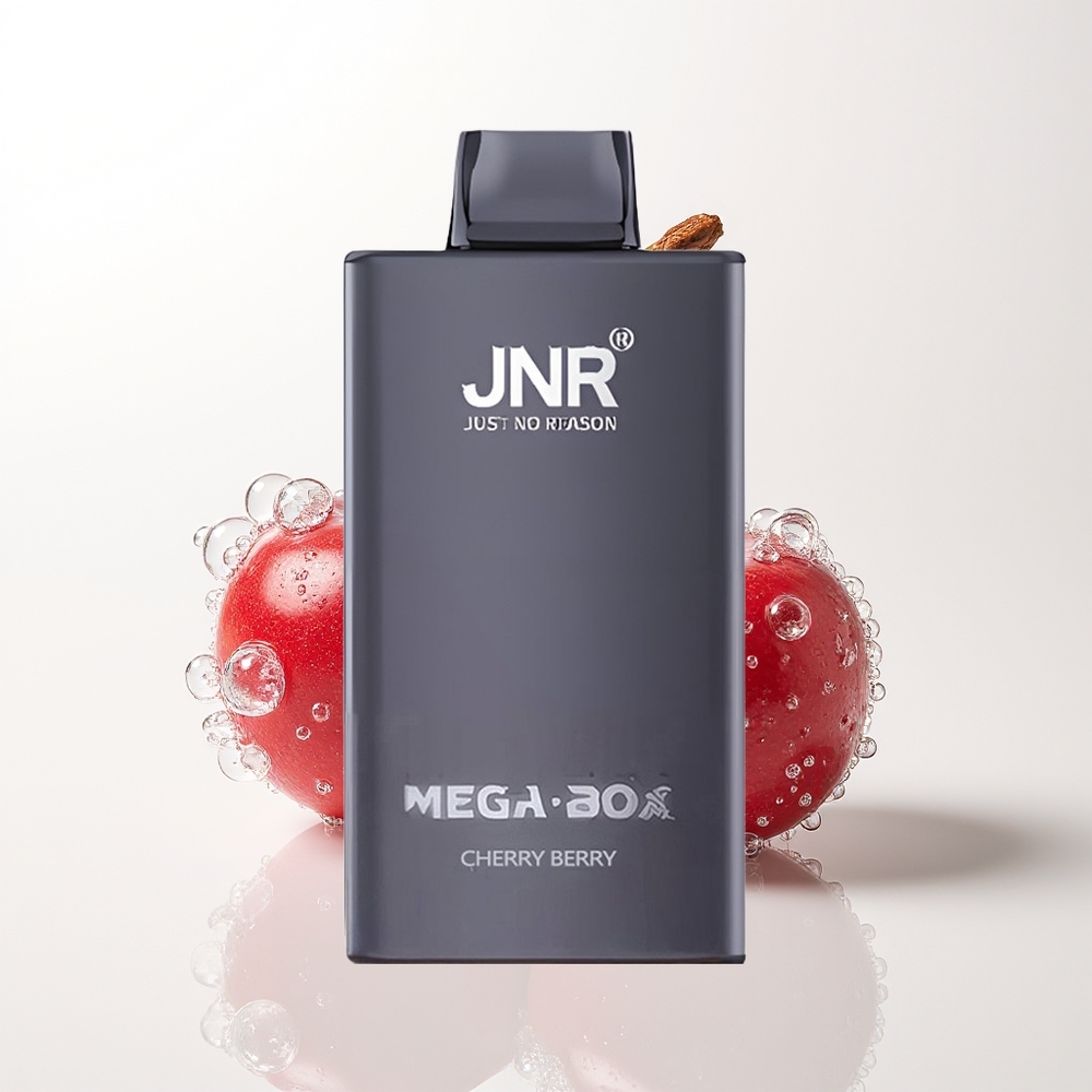 JNR Mega Box 25000 Pūšu Izmetamais Veips Ķiršu Ogu