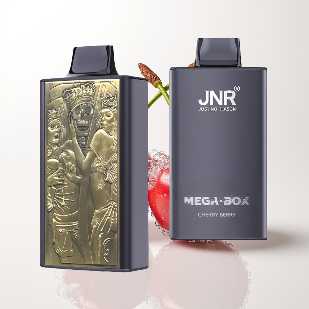 JNR Mega Box 25000 Pūšu Izmetamais Veips Ķiršu Ogu