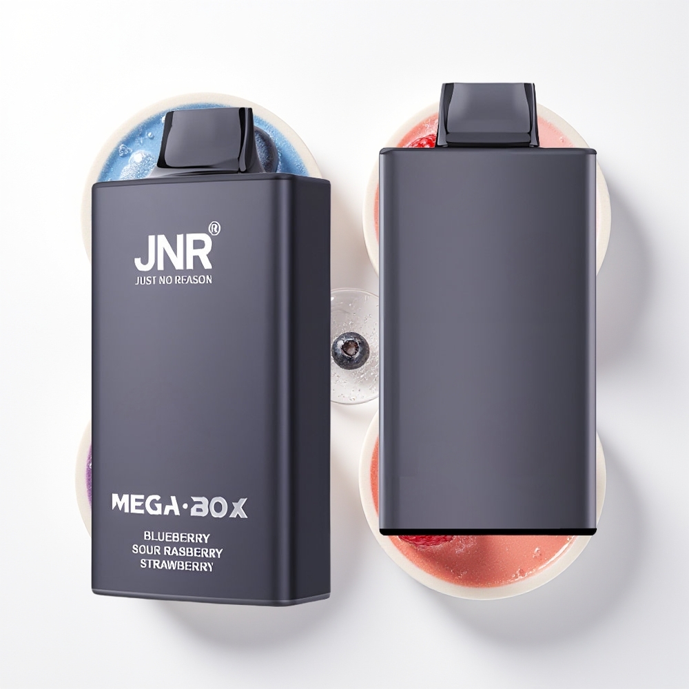 JNR Mega Box 25000 Puffs Izmešojamā Veipa Zilene Skābā Aveņu Zemene