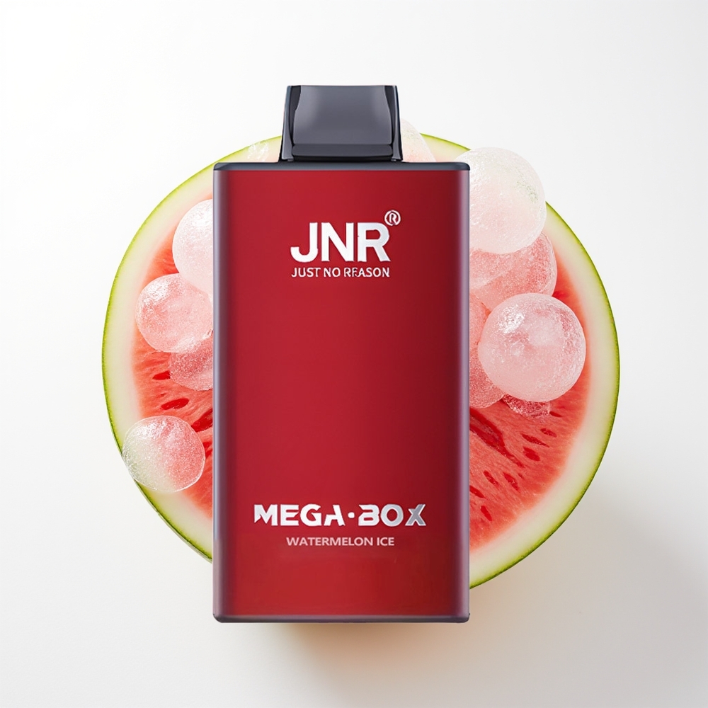 JNR Mega Box 25000 Puffu Vienreizējās Lietošanas Vape Arbūzu Ledus ar 30ml E-šķidruma, 850mAh Akumulatoru, Dual Mesh Coil & Dual Core, Type-C Ātrās Uzlādes