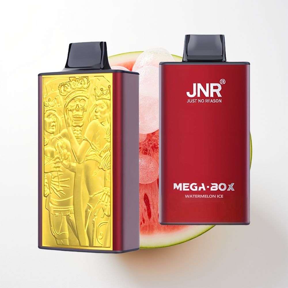 JNR Mega Box 25000 Puffu Vienreizējās Lietošanas Vape Arbūzu Ledus ar 30ml E-šķidruma, 850mAh Akumulatoru, Dual Mesh Coil & Dual Core, Type-C Ātrās Uzlādes