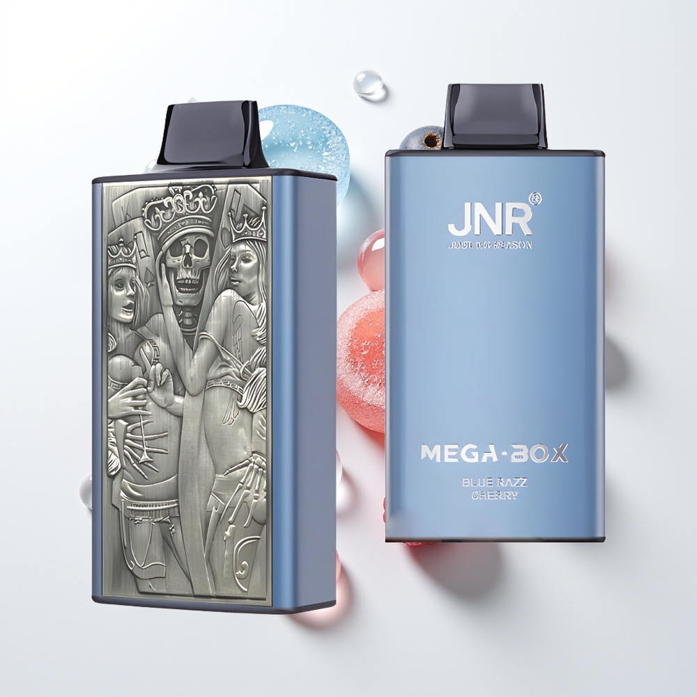 JNR Mega Box 25000 Puffu Vienreizējās Lietošanas Vape Zilā Aveņu Ķiršu