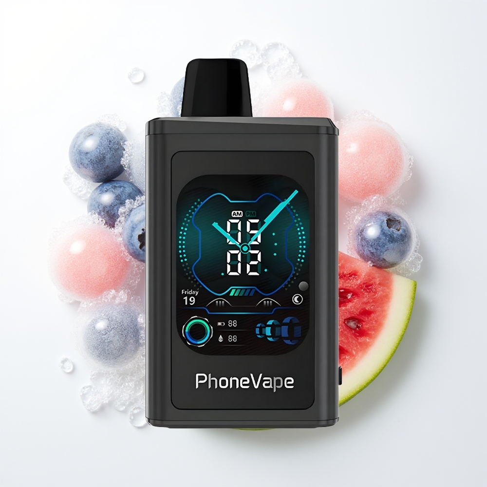 JNR PhoneVape 30000 puffs Zemenes Arbūzs Pilnā Displeja Ekrāna Tipa-C Uzlādes Turbo Režīms