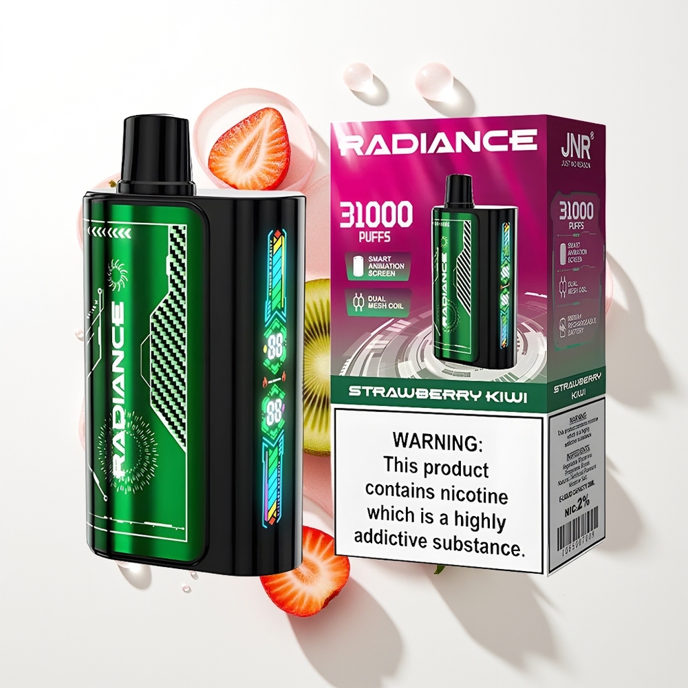 JNR Radiance 31000 Puffs Disposable Vārpstas Zemeņu Ķīviens 28ml 2% Nikotīna Type-C