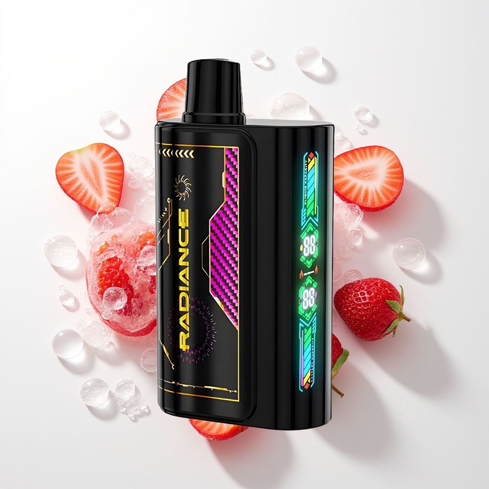 JNR Radiance 31000 Puffs Iesaiņojamais Veips Zemene-Ledus 28ml Dual Mesh Type-C