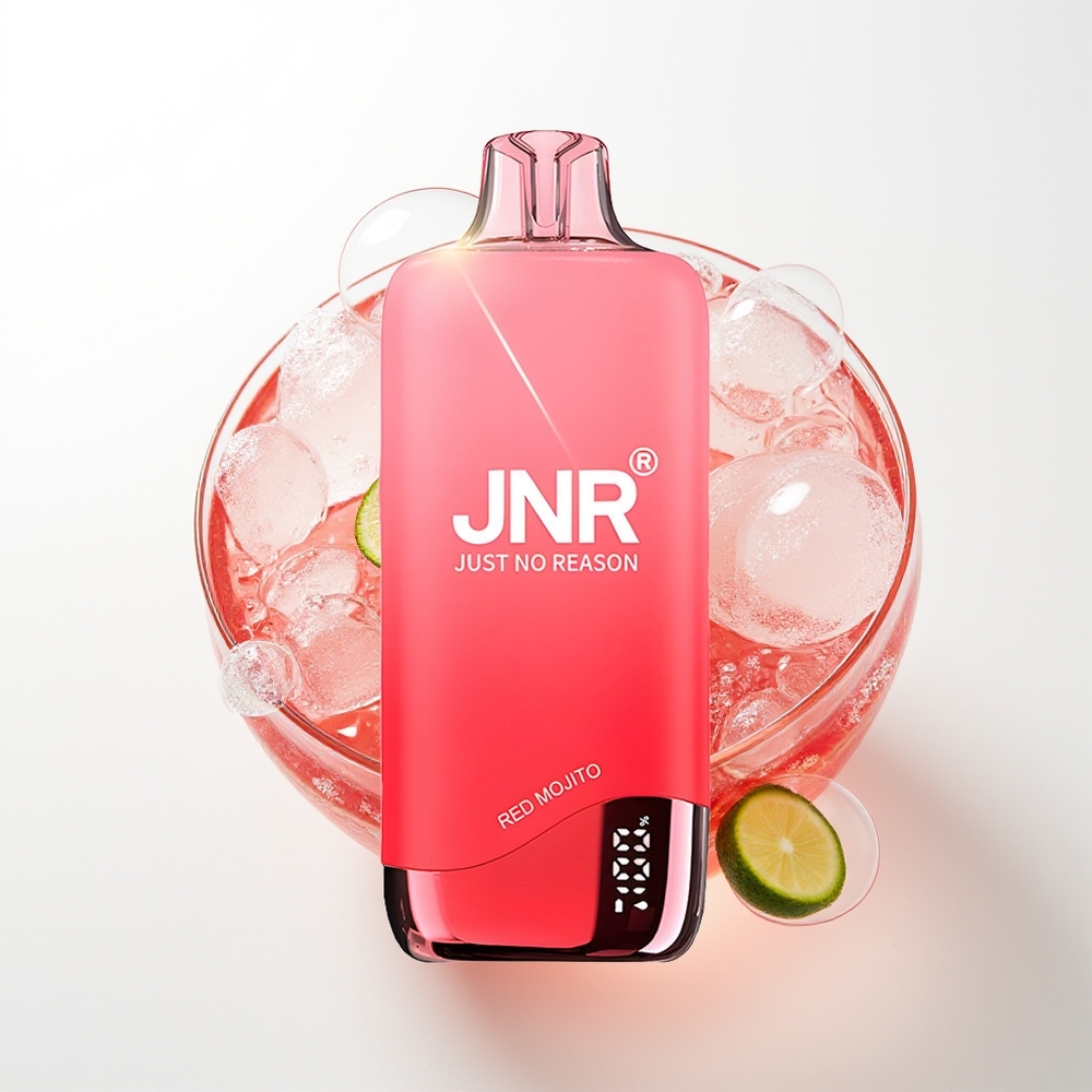 JNR Rainbow 10500 Puffs Izkaramošais Veips Sarkanais Mojito 600mAh 18ml 0.8ohm