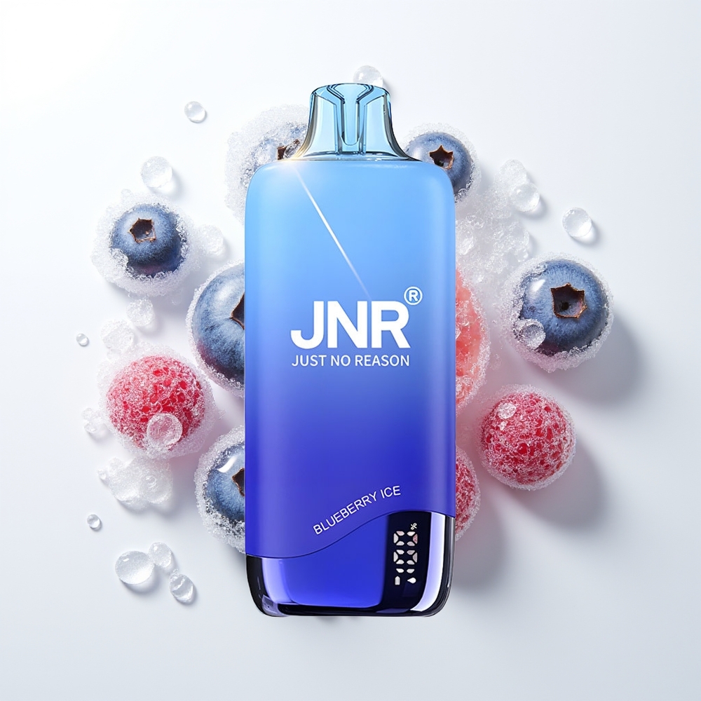JNR Rainbow 10500 Puffs Izkliedējamais Veips Zilāogu Ledus ar 600mAh Akumulatoru, 0.8ohm Mesh Spole, 18ml e-Sķidra Tvertni, USB Type-C Uzlādi, 98mm 39mm 25mm Izmēru, Akumulatora un e-Sķidra Indikatoru