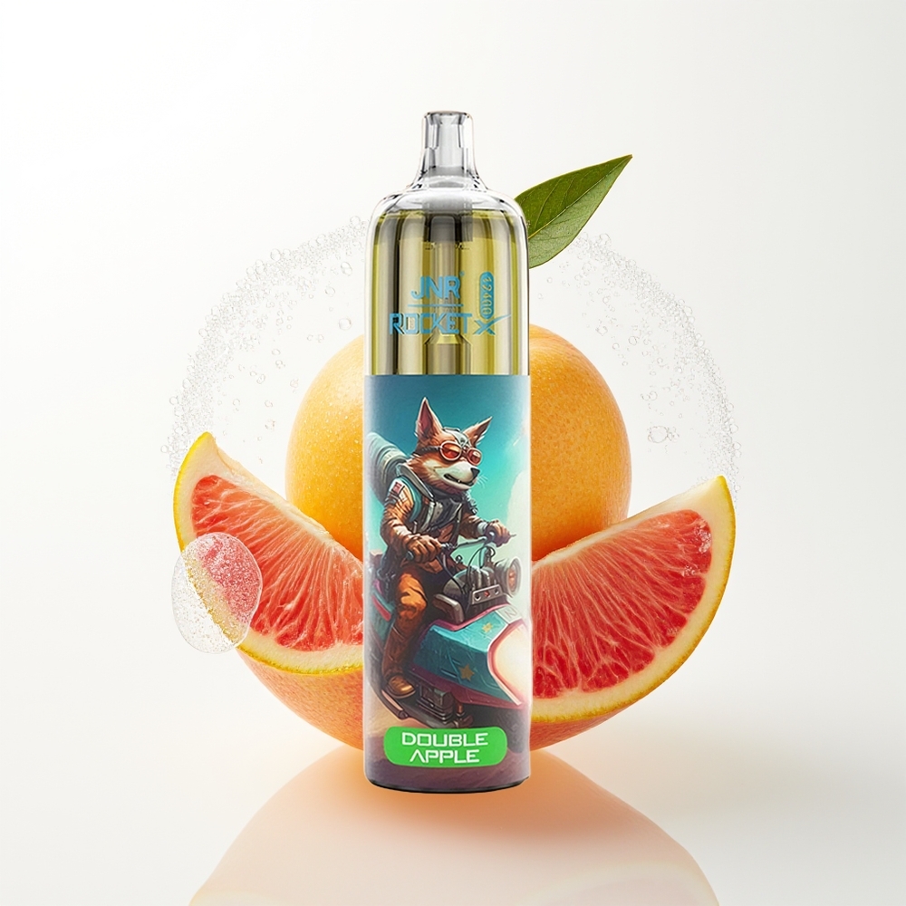 JNR Rocket-X 12400 Iesūkumi Vienreizējās Lietošanas Vape Dubultā ābols RGB Gaismas 1.2ohm Sietas Spole 850mAh Akumulators 25ml eŠķidrums Type-C Ātrās Uzlādes