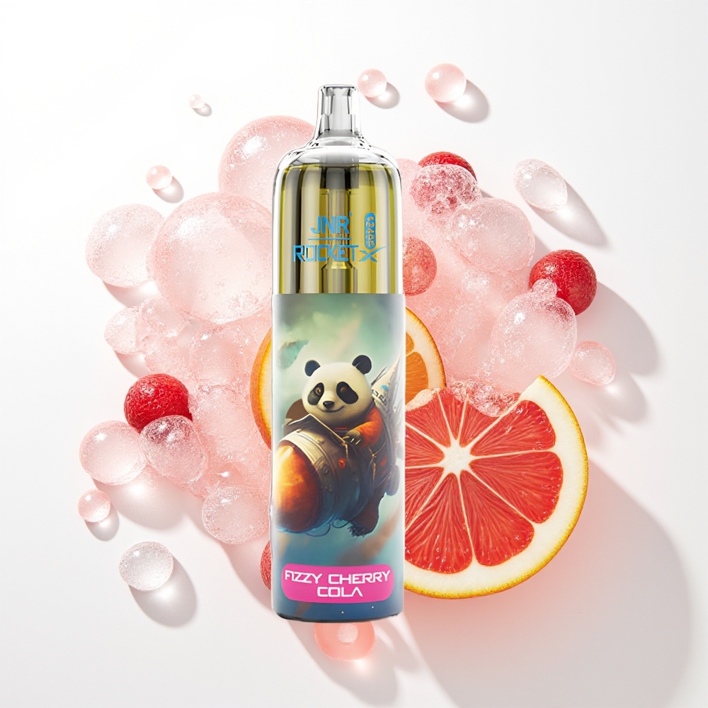 JNR Rocket-X 12400 Pūši Vienreizējās Lietošanas Vape Fizzy Ķiršu Kola RGB Gaismas 1.2ohm Mesh Coil 850mAh Type-C