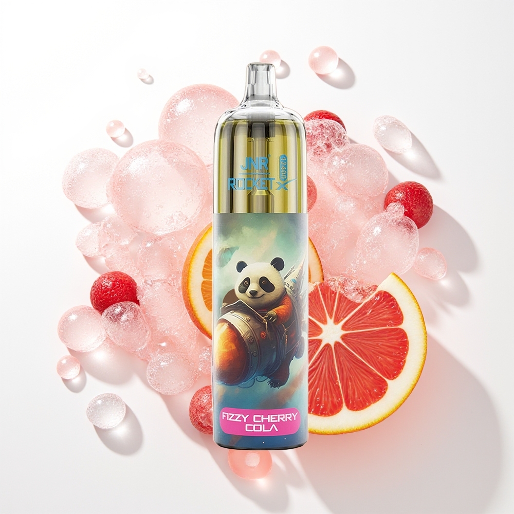 JNR Rocket-X 12400 Pūši Vienreizējās Lietošanas Vape Fizzy Ķiršu Kola RGB Gaismas 1.2ohm Mesh Coil 850mAh Type-C
